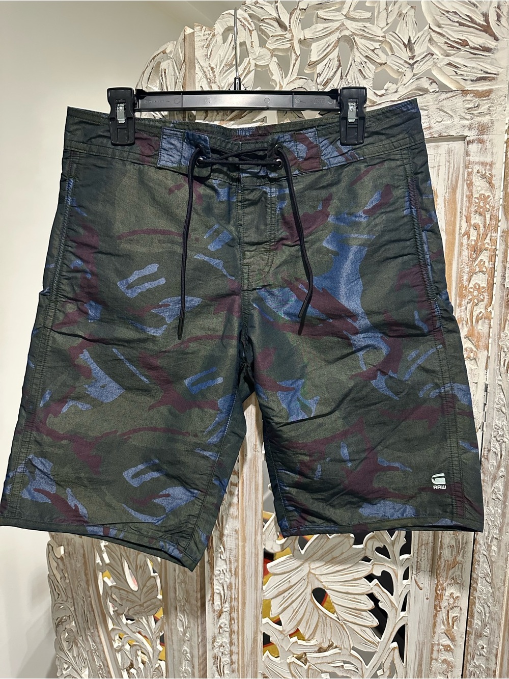 G-Star Men’s Camo board shorts in Green, Blue, Brown